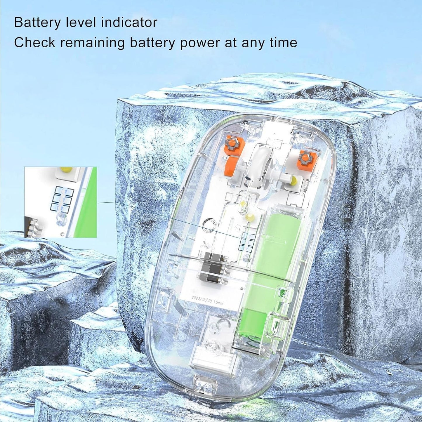 Transparent Dual-Mode Rechargeable Wireless Mouse