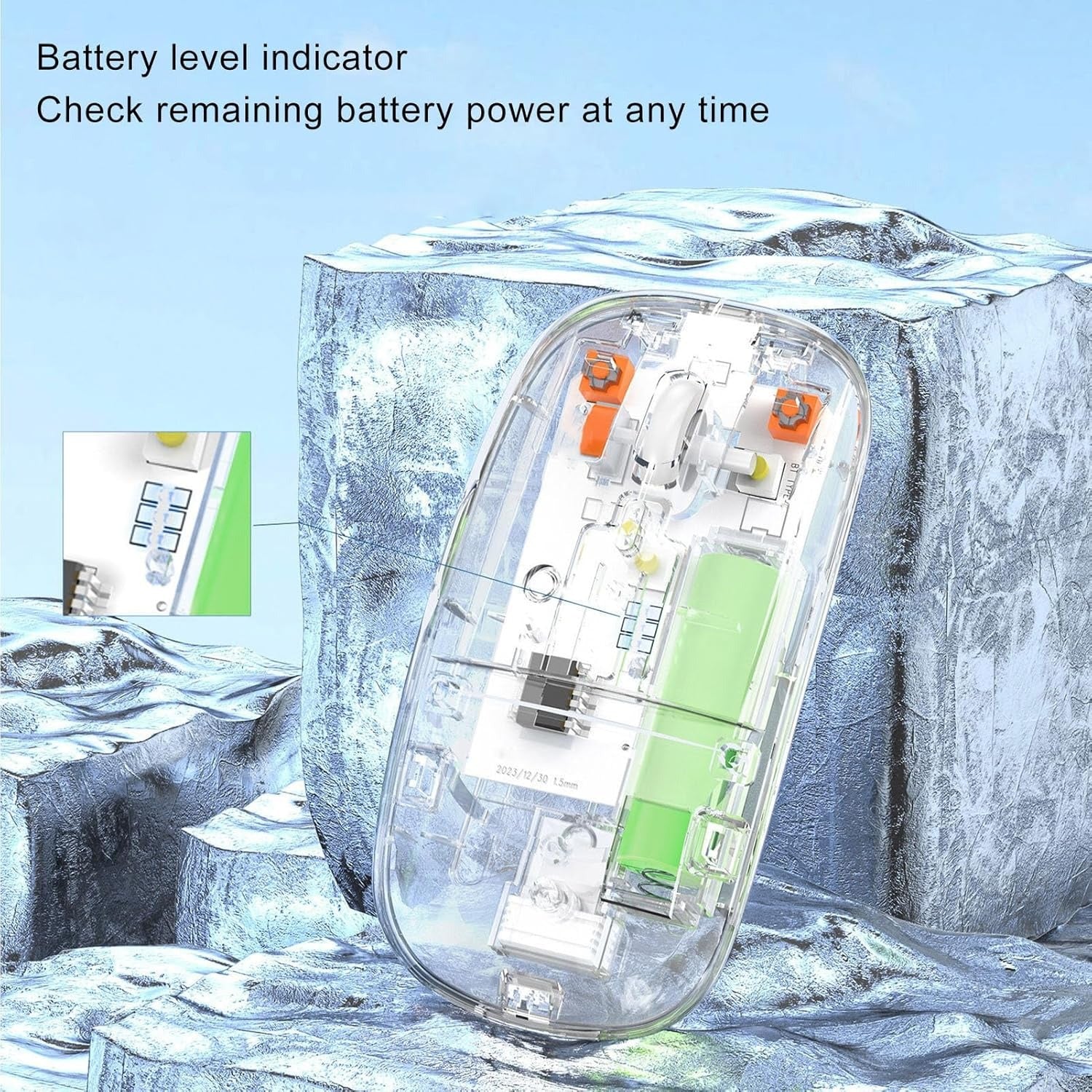 Transparent Dual-Mode Rechargeable Wireless Mouse