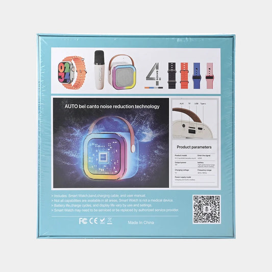 Crown K12 7 in 1 (Watch + Bluetooth Speaker & Mic )