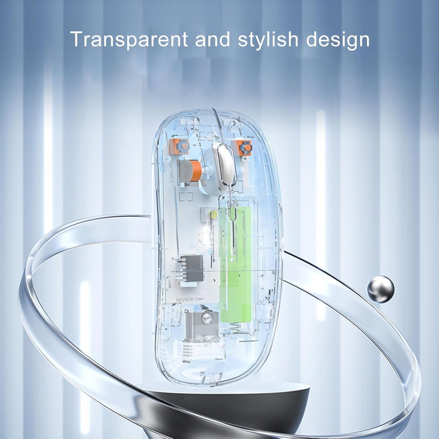 Transparent Dual-Mode Rechargeable Wireless Mouse