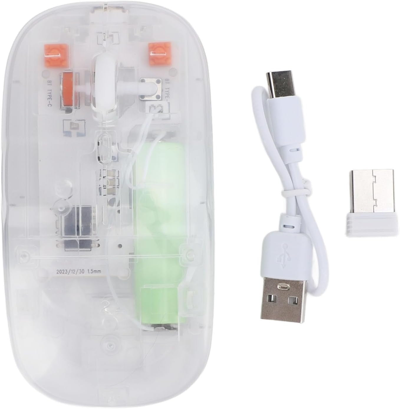 Transparent Dual-Mode Rechargeable Wireless Mouse