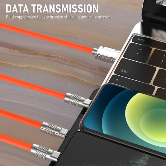 3 In 1 Usb Charging Cable | 120W Charge Cord With Type C Cable