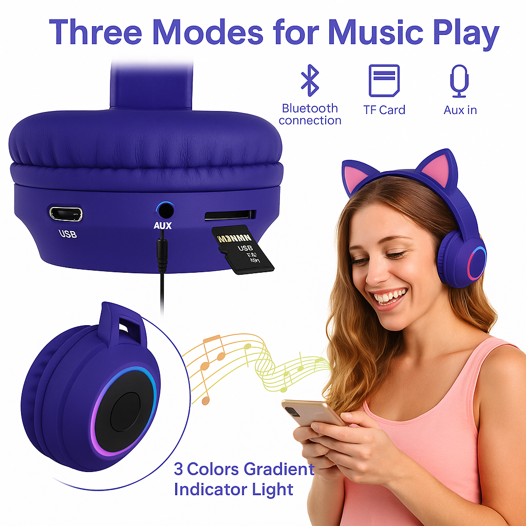 Y47 Wireless Cat Ear Headphones